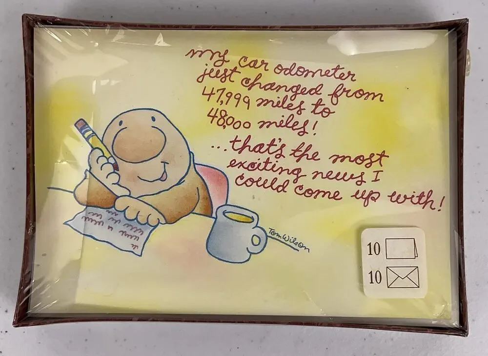 VTG 1995 Hallmark Ziggy Boxed Note Cards Stationery Set 10 Cards USA NOS